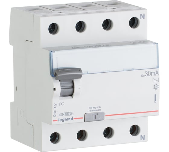 Выключатель дифференциального тока Legrand TX3 4П 25A 30MA-AC 403008 1