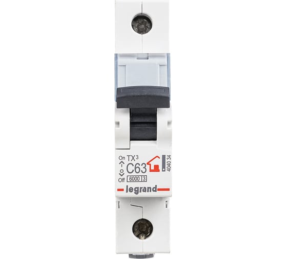 Автоматический выключатель Legrand TX3 C63A 1П 6000 404034
