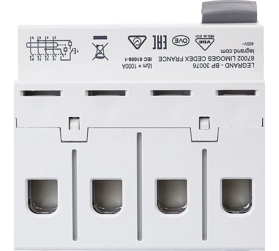 Выключатель дифференциального тока Legrand Rx3 300ма 25а 4п Ac 402070