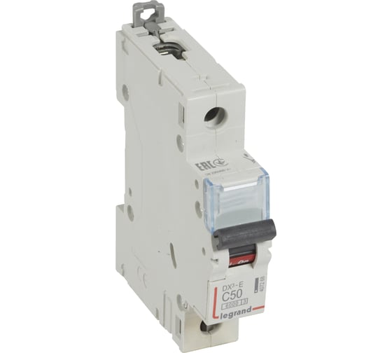 Автоматический выключатель Legrand DX3-E C50 1П 6000/6kA 407268