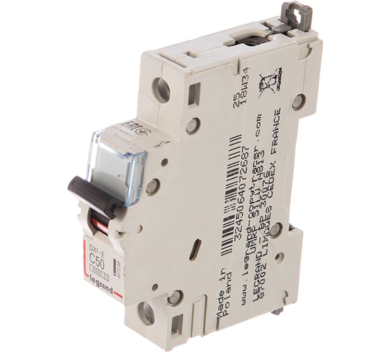 Автоматический выключатель Legrand DX3-E C50 1П 6000/6kA 407268