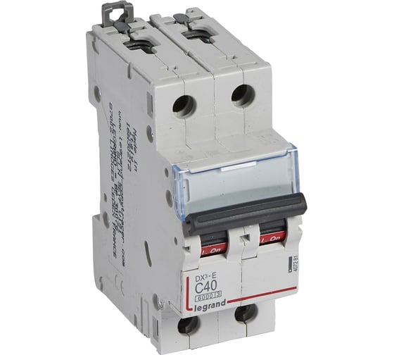 Автоматический выключатель Legrand DX3-E C40 2П 6000/6kA 407281