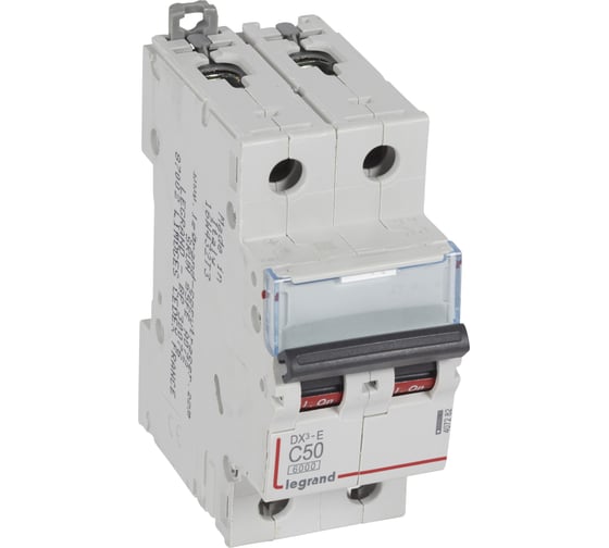 Автоматический выключатель Legrand DX3-E C50 2П 6000/6kA 407282