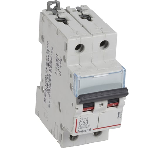 Автоматический выключатель Legrand DX3-E C63 2П 6000/6kA 407283