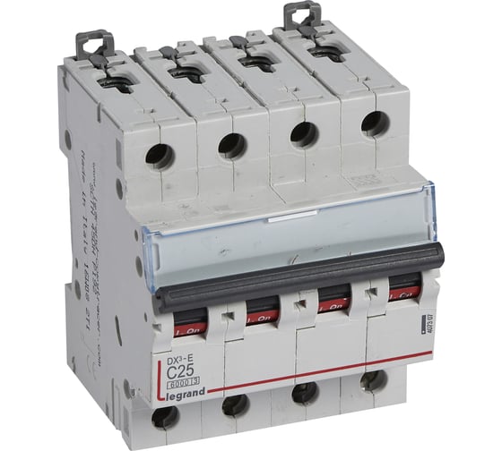 Автоматический выключатель Legrand DX3-E C25 4П 6000/6kA 407307