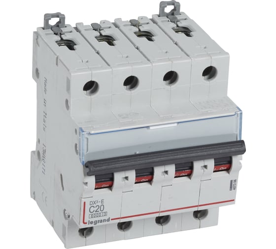Автоматический выключатель Legrand DX3-E C20 4П 6000/6kA 407306