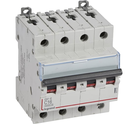 Автоматический выключатель Legrand DX3-E C16 4П 6000/6kA 407305