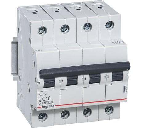 Автоматический выключатель Legrand Rx3 4,5ka 40а 4п C 419745