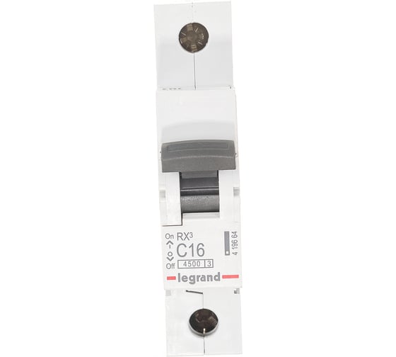 Автоматический выключатель Legrand Rx3 4,5ka 16а 1п C 419664