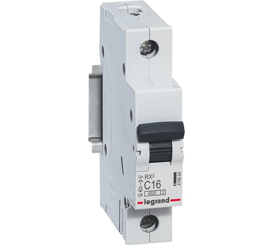 Автоматический выключатель Legrand Rx3 4,5ka 16а 1п C 419664