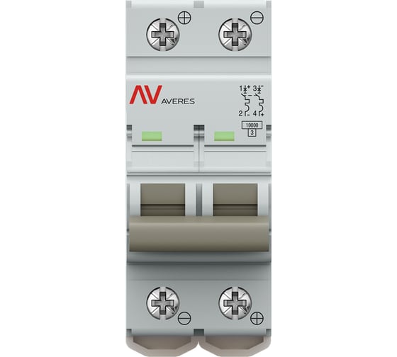 Автоматический выключатель EKF AV-10 DC 2P 2A (C) 10kA AVERES mcb10-DC-2-02C-av