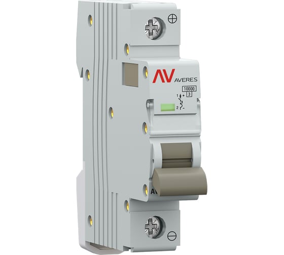 Автоматический выключатель EKF AV-10 DC 1P 10A (C) 10kA AVERES mcb10-DC-1-10C-av