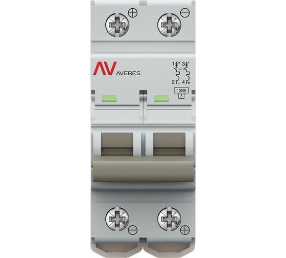 Автоматический выключатель EKF AV-10 DC 2P 10A (C) 10kA AVERES mcb10-DC-2-10C-av
