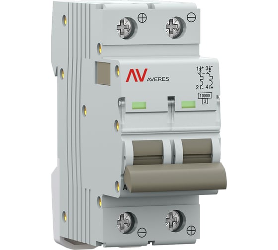 Автоматический выключатель EKF AV-10 DC 2P 10A (C) 10kA AVERES mcb10-DC-2-10C-av