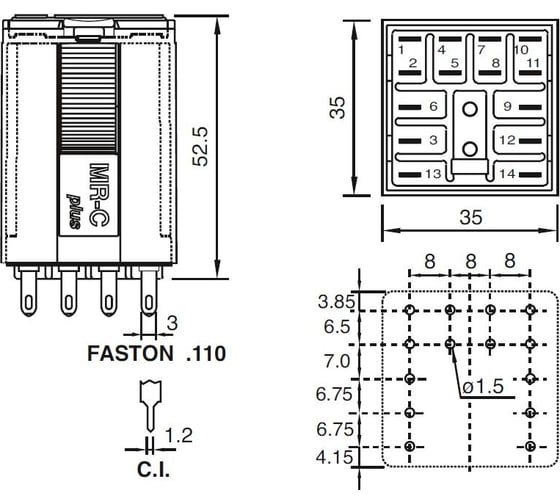 Промежуточное реле ComatReleco C4-R30/AC230V PN118688