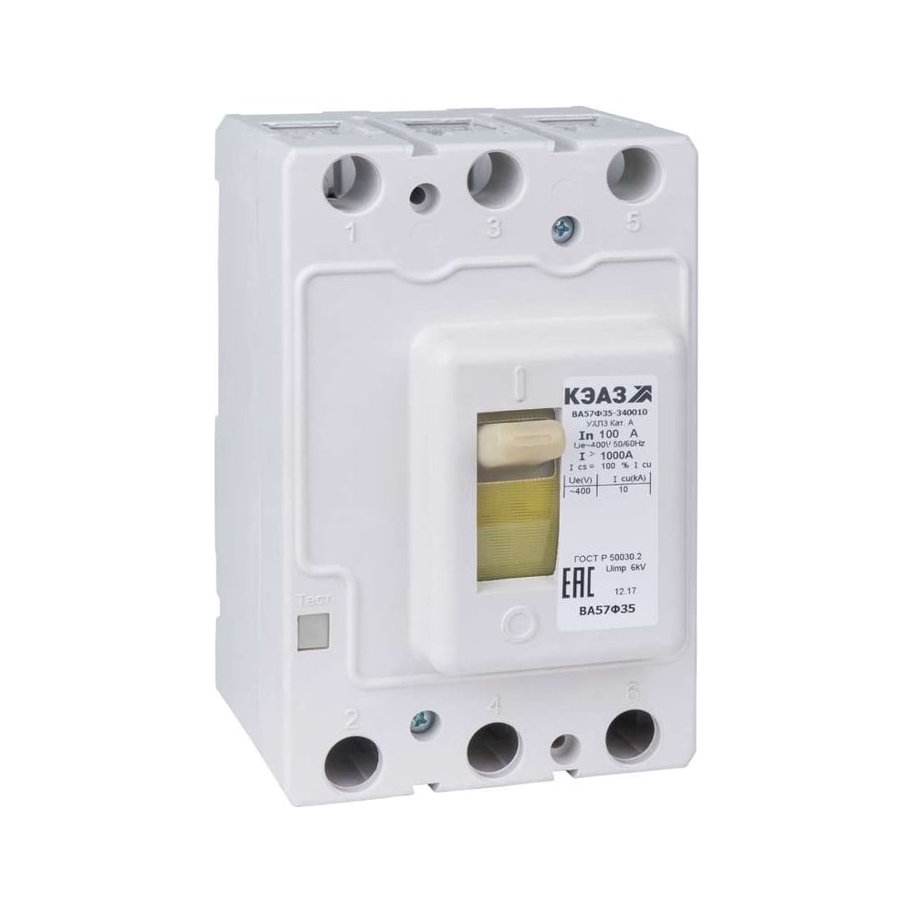 Автоматический выключатель КЭАЗ ВА57Ф35-340010-80А-800-400AC-УХЛ3 ...