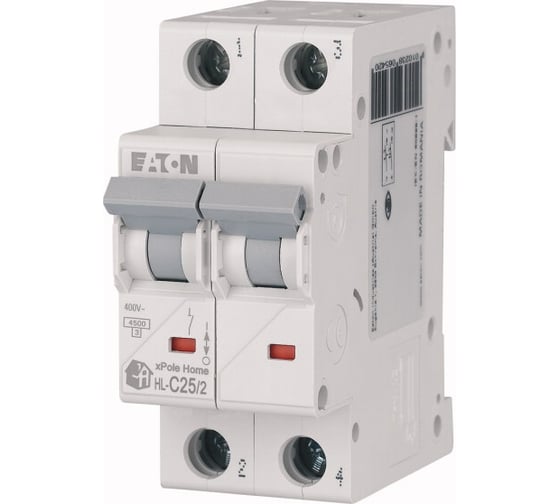 Автоматический модульный выключатель EATON 2п C 25А 4.5кА HL-C25/2 194773