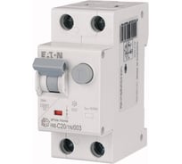Автоматический выключатель дифференциального тока EATON 2п 1P+N C 20А 30мА тип AC 6кА HNB-20/1N/C/003 2модуля 195128