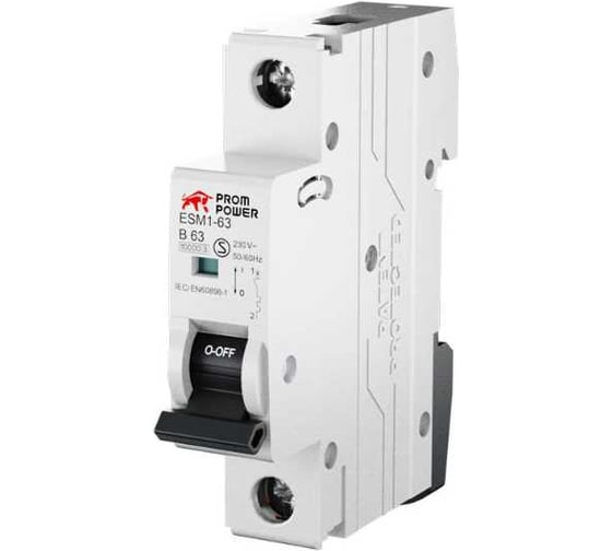Автоматический выключатель Prompower esm2-63 (6ka), 3a, характеристика b, количество полюсов 1p ESM263B31