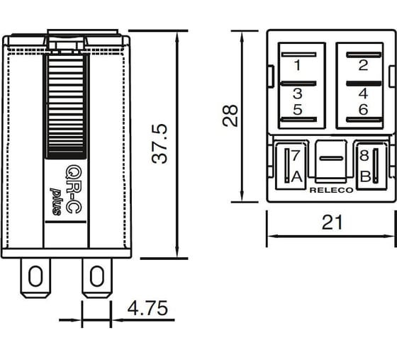 Промежуточное реле ComatReleco R7-A20D/DC72V PN93448