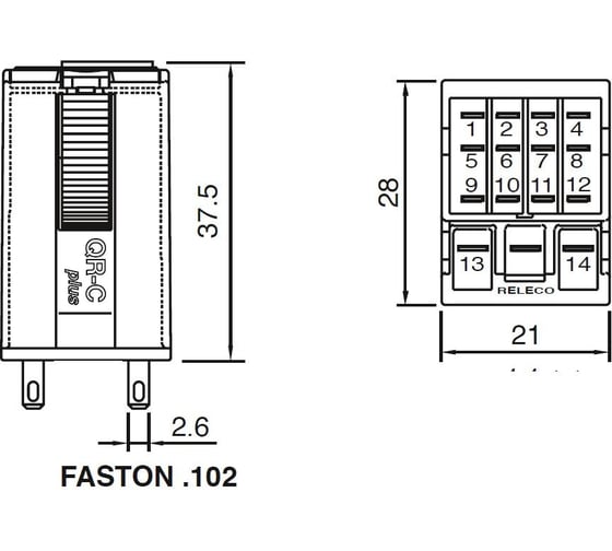 Промежуточное реле ComatReleco C9-E21DX/DC24V PN93421