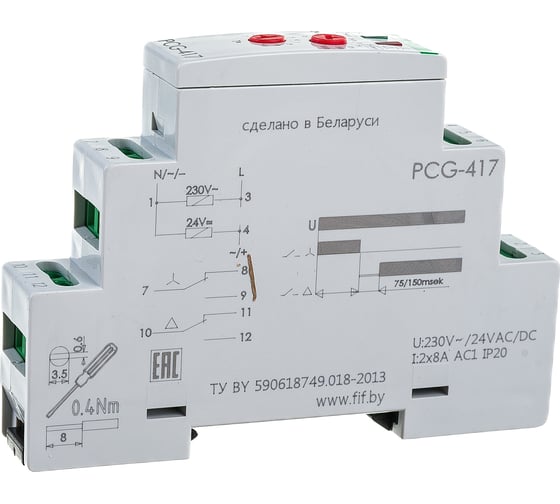 Реле времени F&F PCG-417 EA02.001.020