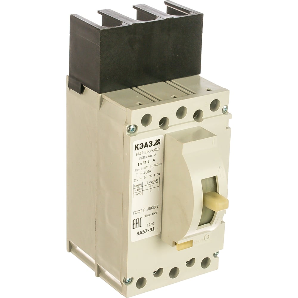 Автоматический выключатель КЭАЗ ВА57-31-340010-31,5А-400-690AC-УХЛ3 ...