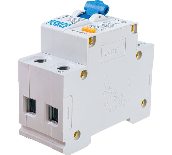 Дифференциальный автомат ANDELI DZ59LE-40 1P+N 10A 30mA х-ка С 4.5kA ADL02-051