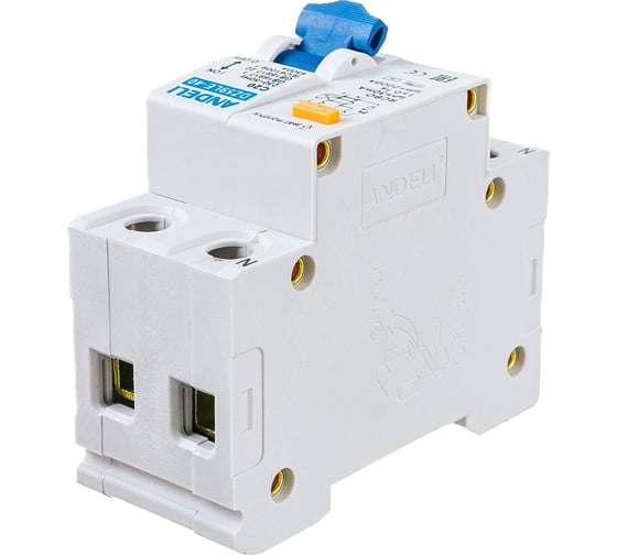 Дифференциальный автомат ANDELI DZ59LE-40 1P+N 20A 30mA х-ка С 4.5kA ADL02-053
