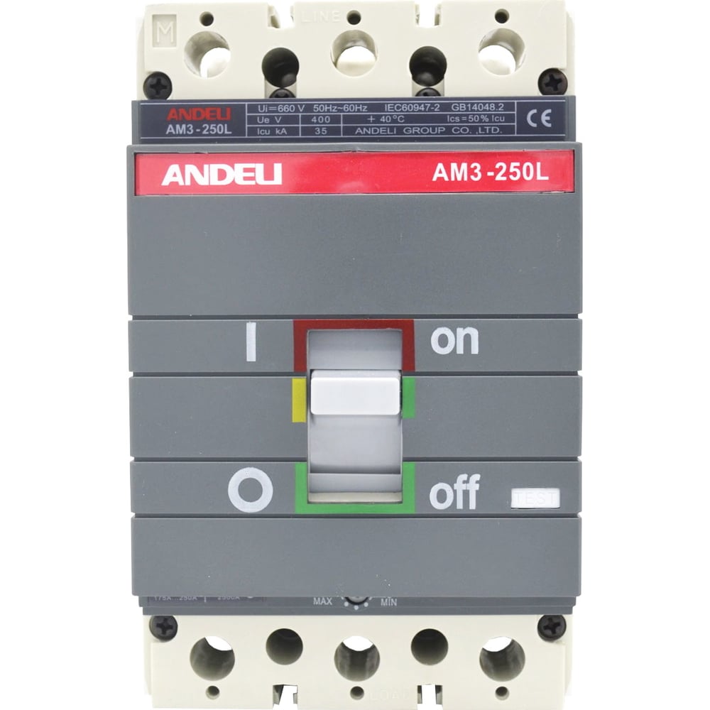 Автоматический выключатель ANDELI AM3-250S/3P 250A 65KA ADL06-135 ...