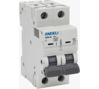 Автоматический выключатель ANDELI DZ66-63/2P 25A 6kA тип C ADL01-243