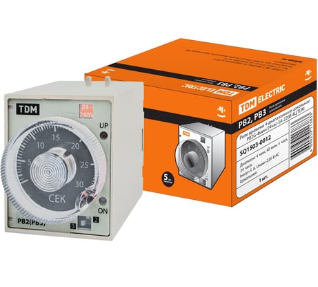 Реле времени TDM ELECTRIC РВ2G-4мин/24час-5A-230В-8Ц SQ1503-0012