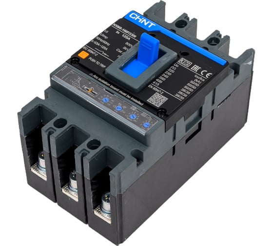 Автоматический выключатель CHINT 3п 125А 36кА NXMS-160F/3P с электрон. расцеп. (R) 264747