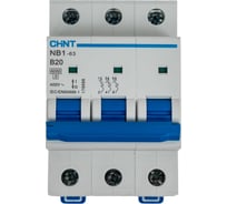Автоматический выключатель CHINT модульный 3п B 20А 6кА NB1-63 (R) 179688