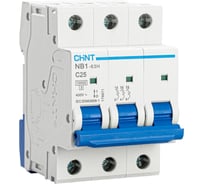 Автоматический выключатель CHINT модульный 3п C 25А 10кА NB1-63H (R) 179871