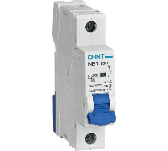 Автоматический выключатель CHINT модульный 1п D 50А 10кА NB1-63H (R) 179806
