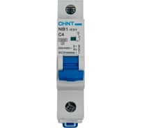 Автоматический выключатель CHINT модульный 1п C 4А 10кА NB1-63H (R) 179790