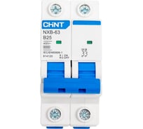 Выключатель автоматический модульный 2п B 25А 6кА NXB-63 (R) CHINT 814120