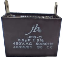 Пусковой конденсатор JB Capacitors 3.5мкФ, 450В, 39х19х30, JFS-C (CBB61) (клеммы) JFSCA6355J000000B-171