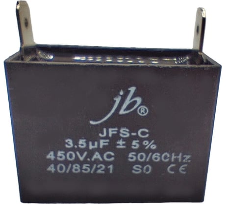 Пусковой конденсатор JB Capacitors 3.5мкФ, 450В, 39х19х30, JFS-C (CBB61) (клеммы) JFSCA6355J000000B-171