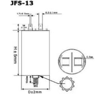 Пусковой конденсатор JB Capacitors 16мкФ, 450В, 35х66, JFS-13 (клеммы+болт) JFS13A6166J000000B-159
