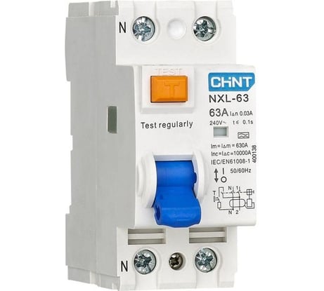 Выключатель дифференциального тока (УЗО) CHINT 1п+N 32А 30мА тип AC 6кА NXL-63 (R) 280722