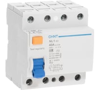 Выключатель дифференциального тока (УЗО) CHINT 4п 40А 300мА тип AC 6кА NL1-63 (R) 200230