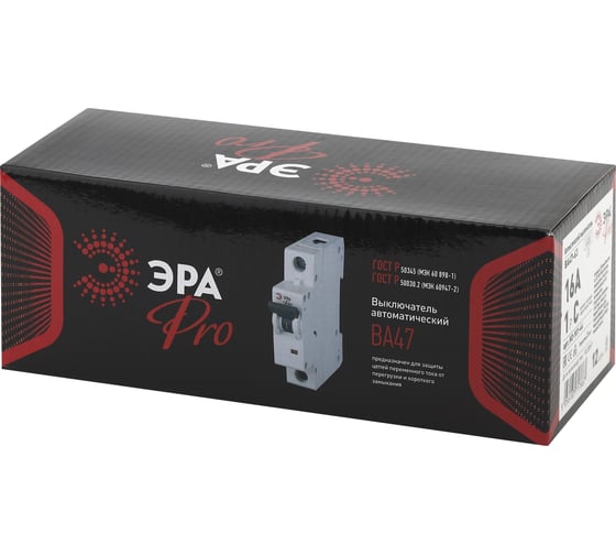 Автоматический выключатель ЭРА Pro NO90144 ВА47-63, 1P, 16А, кривая C Б0031814