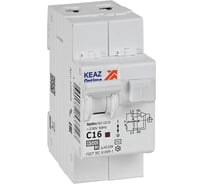Автоматический выключатель дифференциального тока КЭАЗ 2п с защитой от сверхтоков OptiDin D63-22C16-AC-У3 C16 30мА 4.5кА 328098