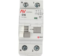 Автоматический выключатель дифференциального тока EKF DVA-6 1P+N, 16А (C), 10мА (AC), 6кА, AVERES rcbo6-1pn-16C-10-ac-av