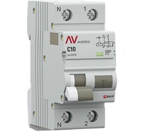 Автоматический выключатель дифференциального тока EKF DVA-6 1P+N, 10А (C), 10мА (AC), 6кА, AVERES rcbo6-1pn-10C-10-ac-av