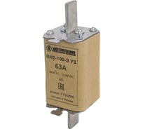 Плавкая вставка Электротехник пн2-100-э у3 на 63а, стальные ножи ET522866