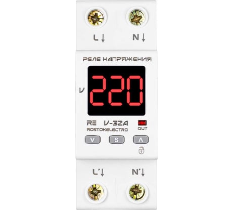 Реле напряжения ROSTOKELECTRO RE V-32A 46-220