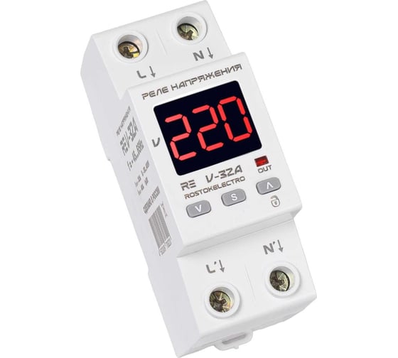 Реле напряжения ROSTOKELECTRO RE V-32A 46-220